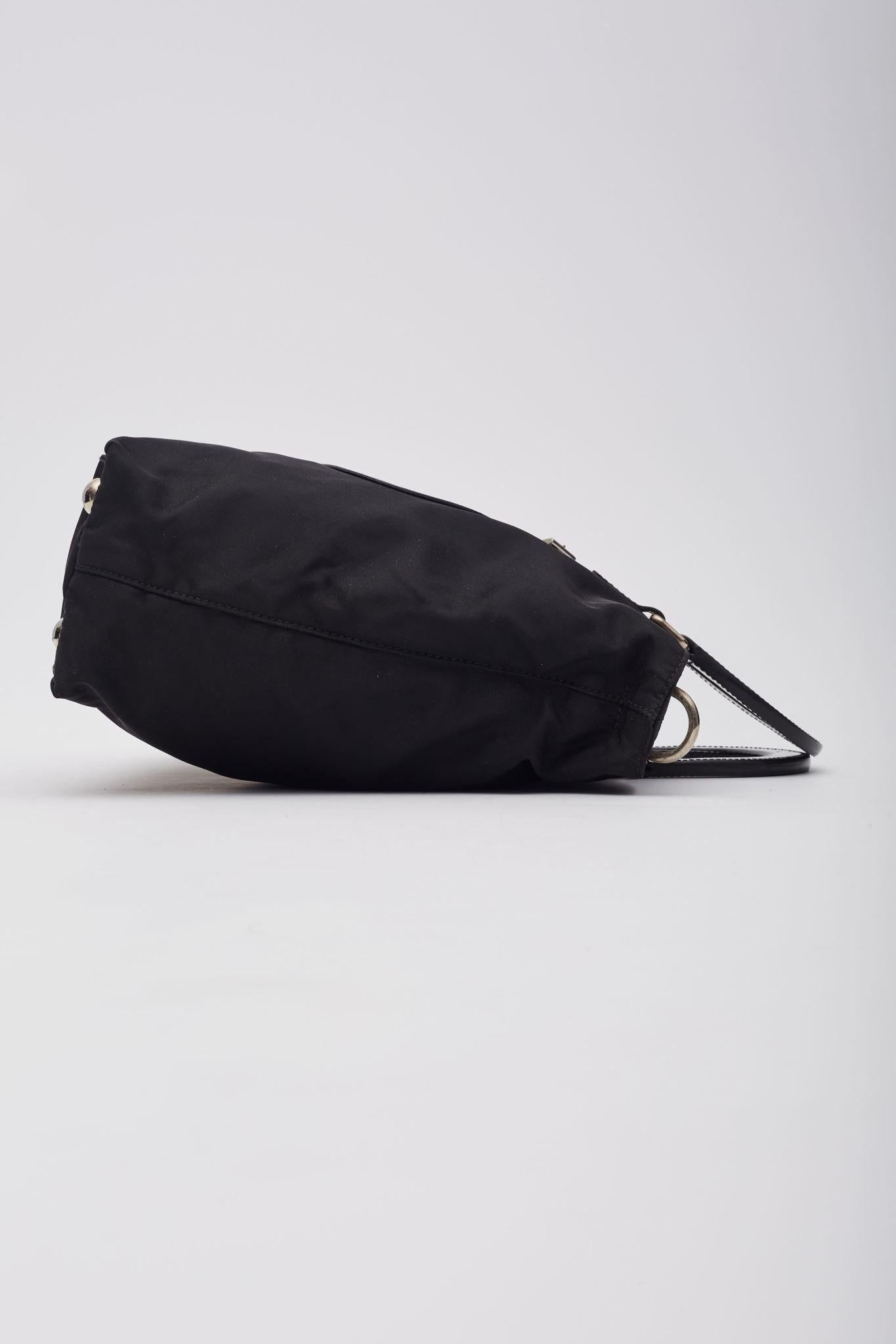 Prada Tessuto Nylon Black Logo Tote Bag For Sale 3