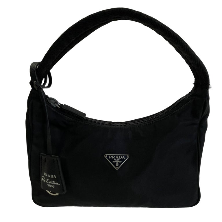 Prada Tessuto Nylon Black Sport Re-edition Mini Shoulder Bag at 1stDibs