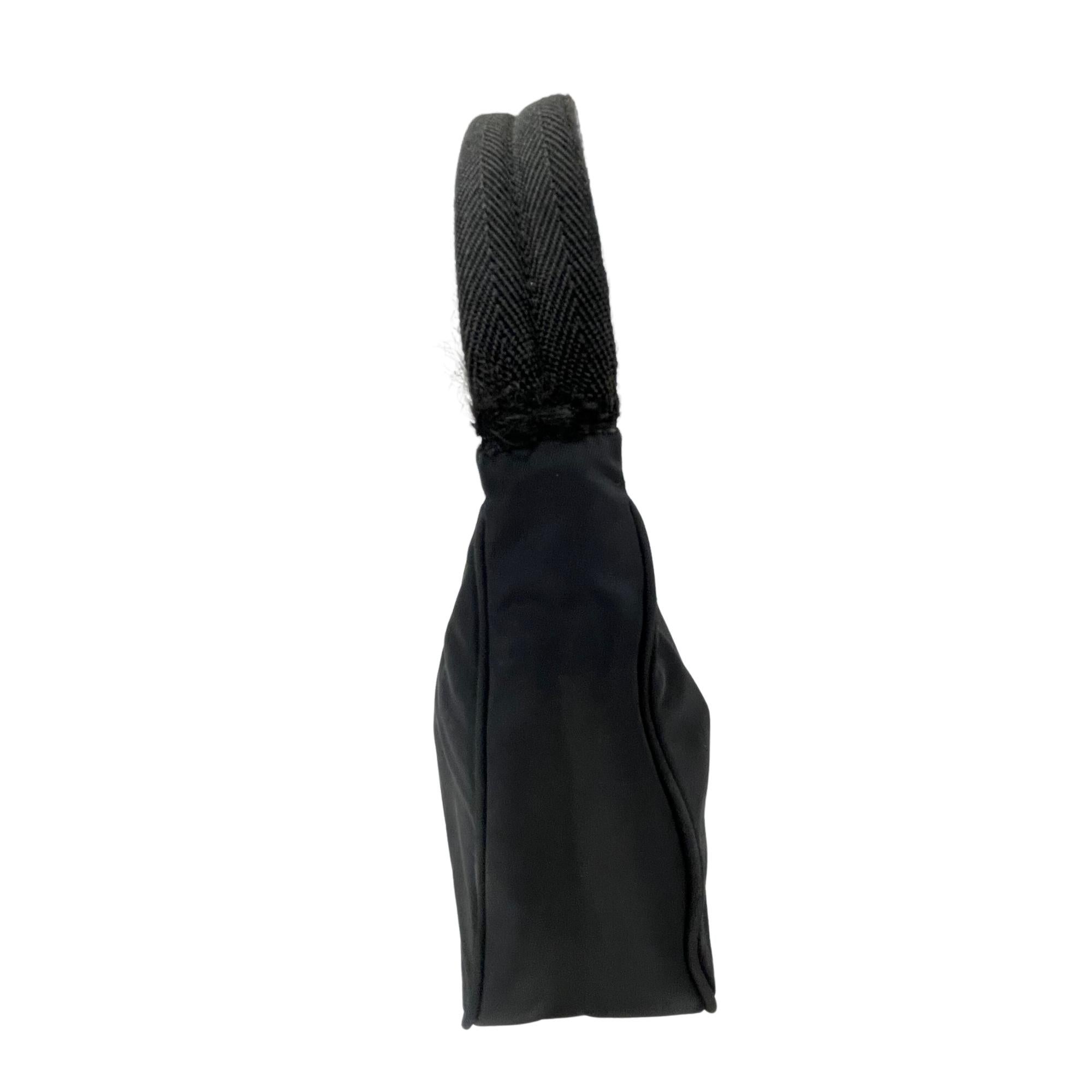Prada Tessuto Nylon Black Sport Re-edition Mini Shoulder Bag In Good Condition In Montreal, Quebec