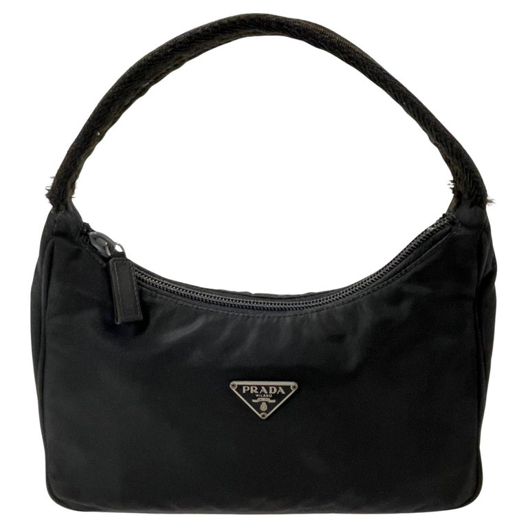 Prada Tessuto Nylon Shoulder Bag Black