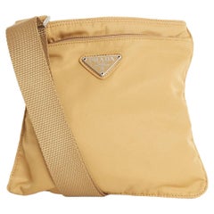 Prada  Tessuto Nylon Camel Crossbody Bag