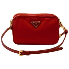 Prada Tessuto Nylon Mini Camera Crossbody Bag at 1stDibs | prada nylon  camera bag, prada red sling bag