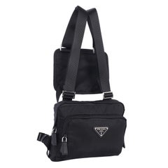 Prada Tessuto Nylon Montagna Harness Bag Black
