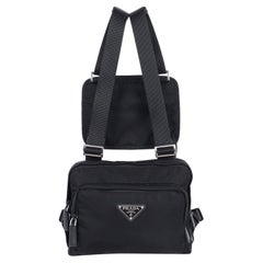 Prada Tessuto Nylon Montagna Harness Bag Black