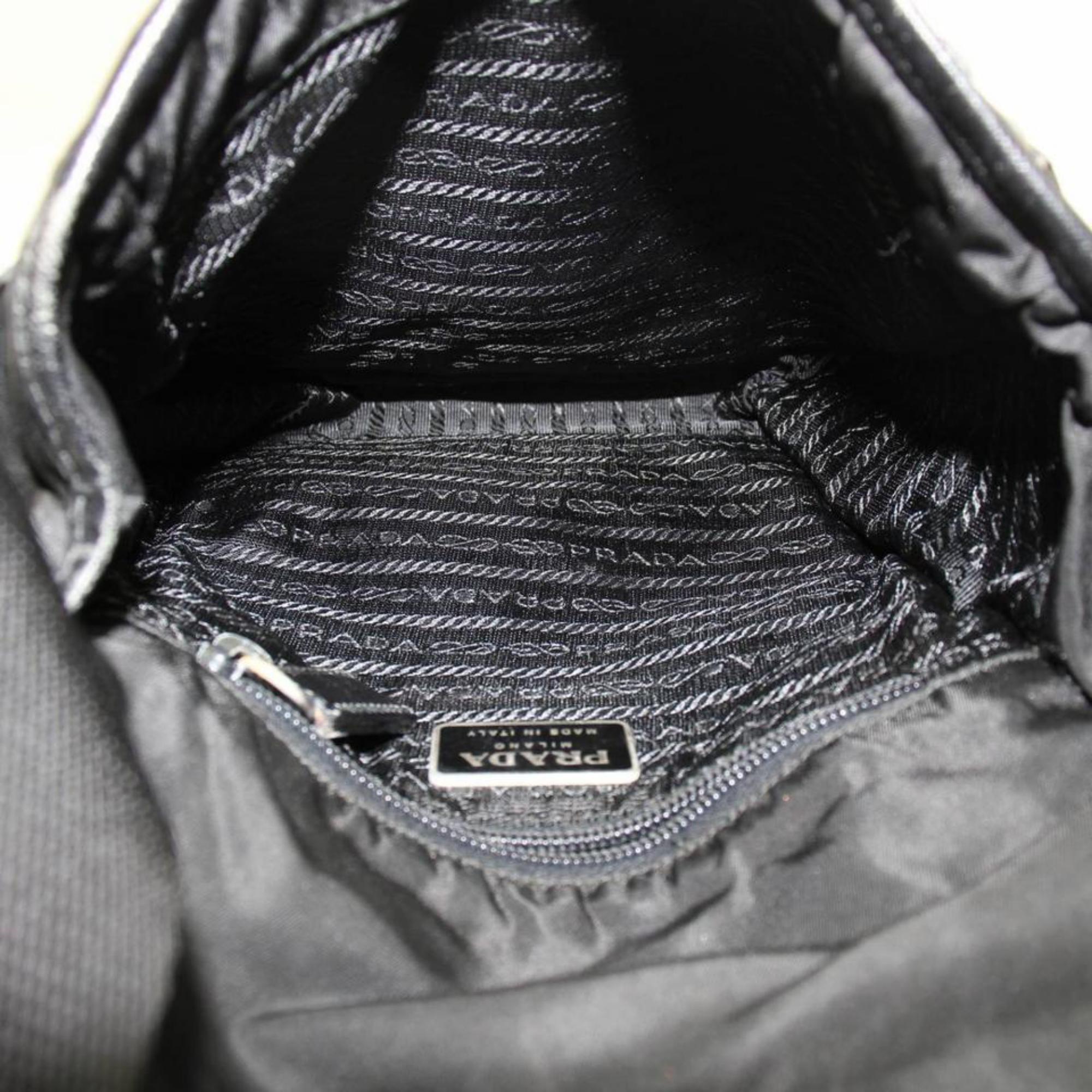 Prada Tessuto Pack 867943 Black Nylon Cross Body Bag For Sale 7