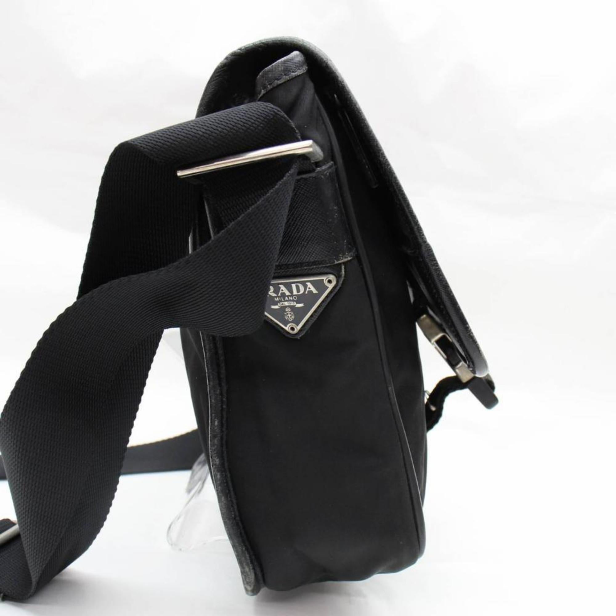 Prada Tessuto Pack 867943 Black Nylon Cross Body Bag For Sale 2