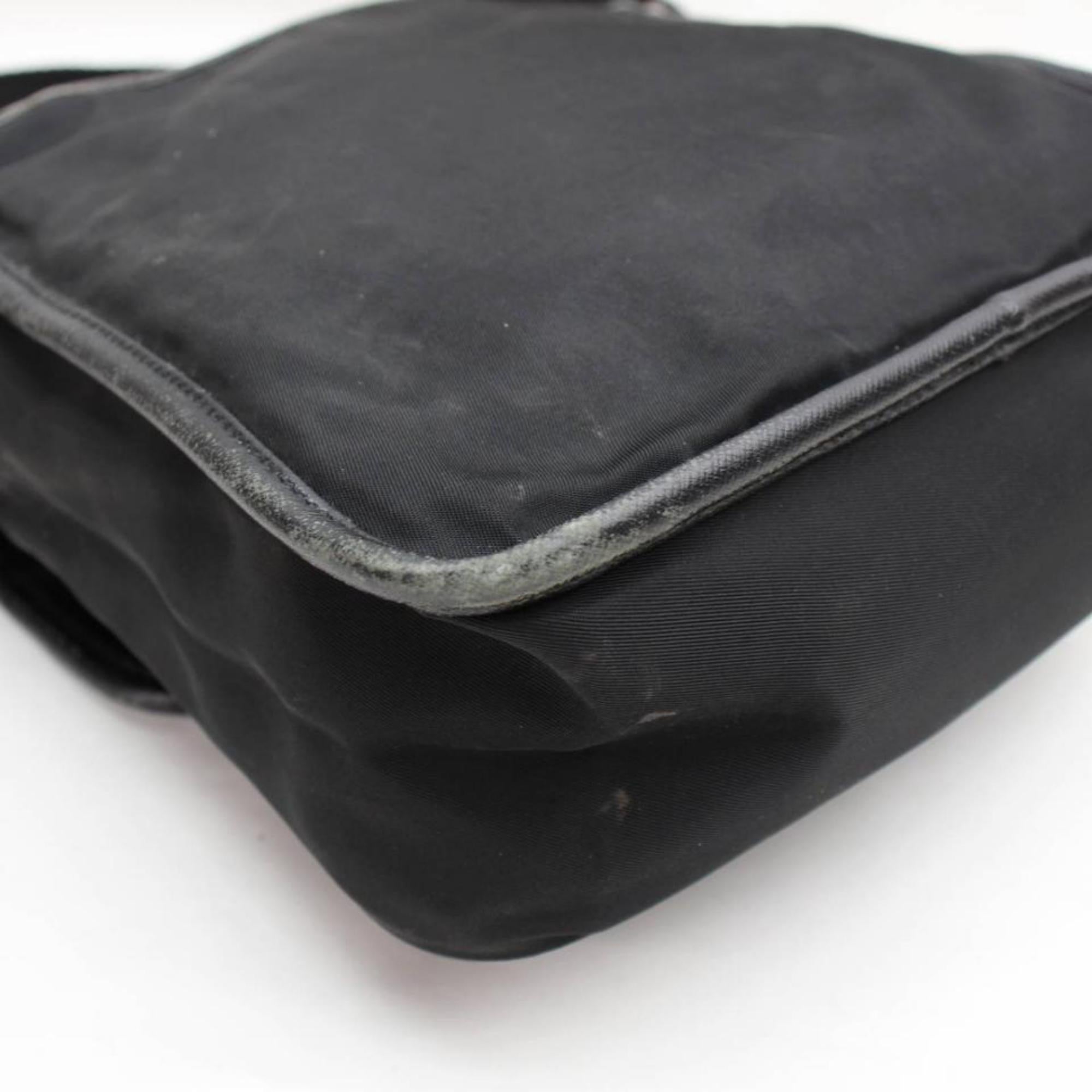 Prada Tessuto Pack 867943 Black Nylon Cross Body Bag For Sale 5
