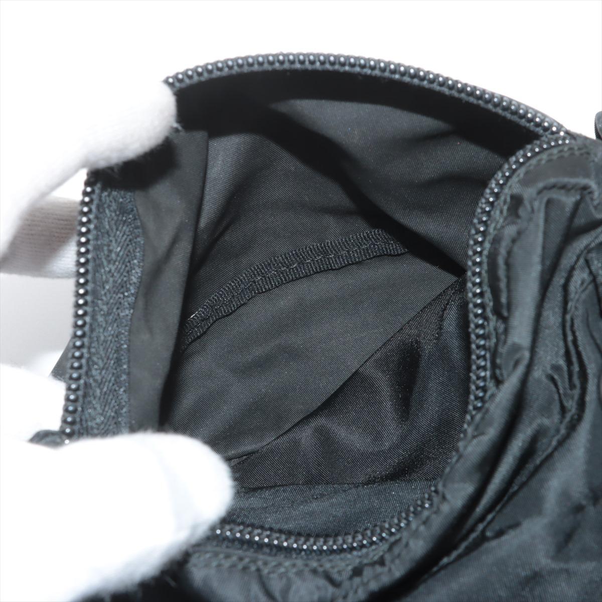 Prada Tessuto Saffiano Nylon Leather Drawstring Backpack Black en vente 5