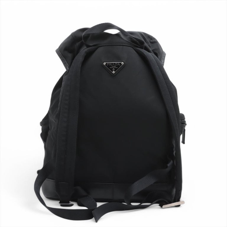 Prada Tessuto Saffiano Nylon Leather Drawstring Backpack  display picture 2