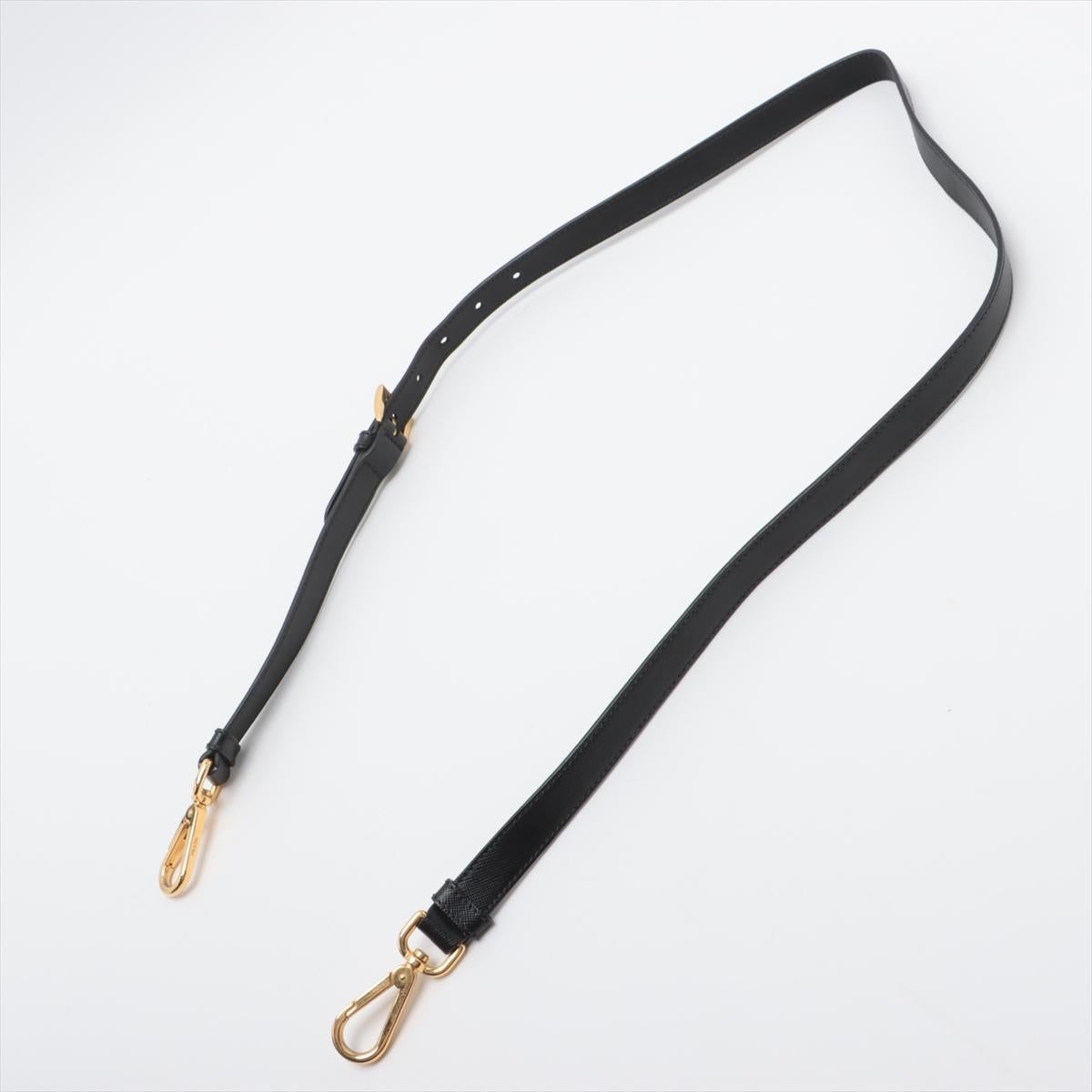 Prada Tessuto Saffiano Nylon Leather Messenger Bag Black For Sale 2
