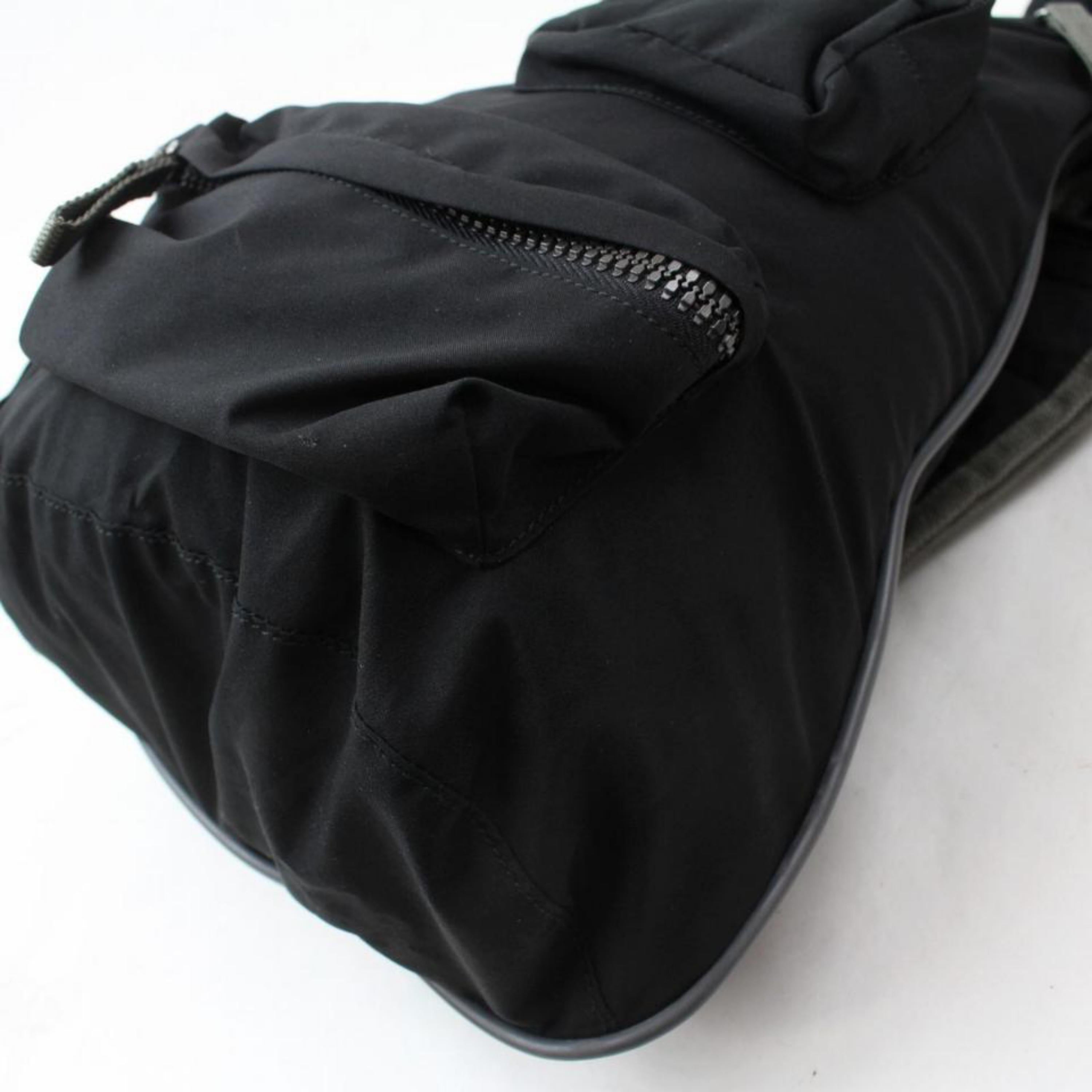 Prada Tessuto Sports Banana Bum 869044 Black Nylon Cross Body Bag For Sale 2