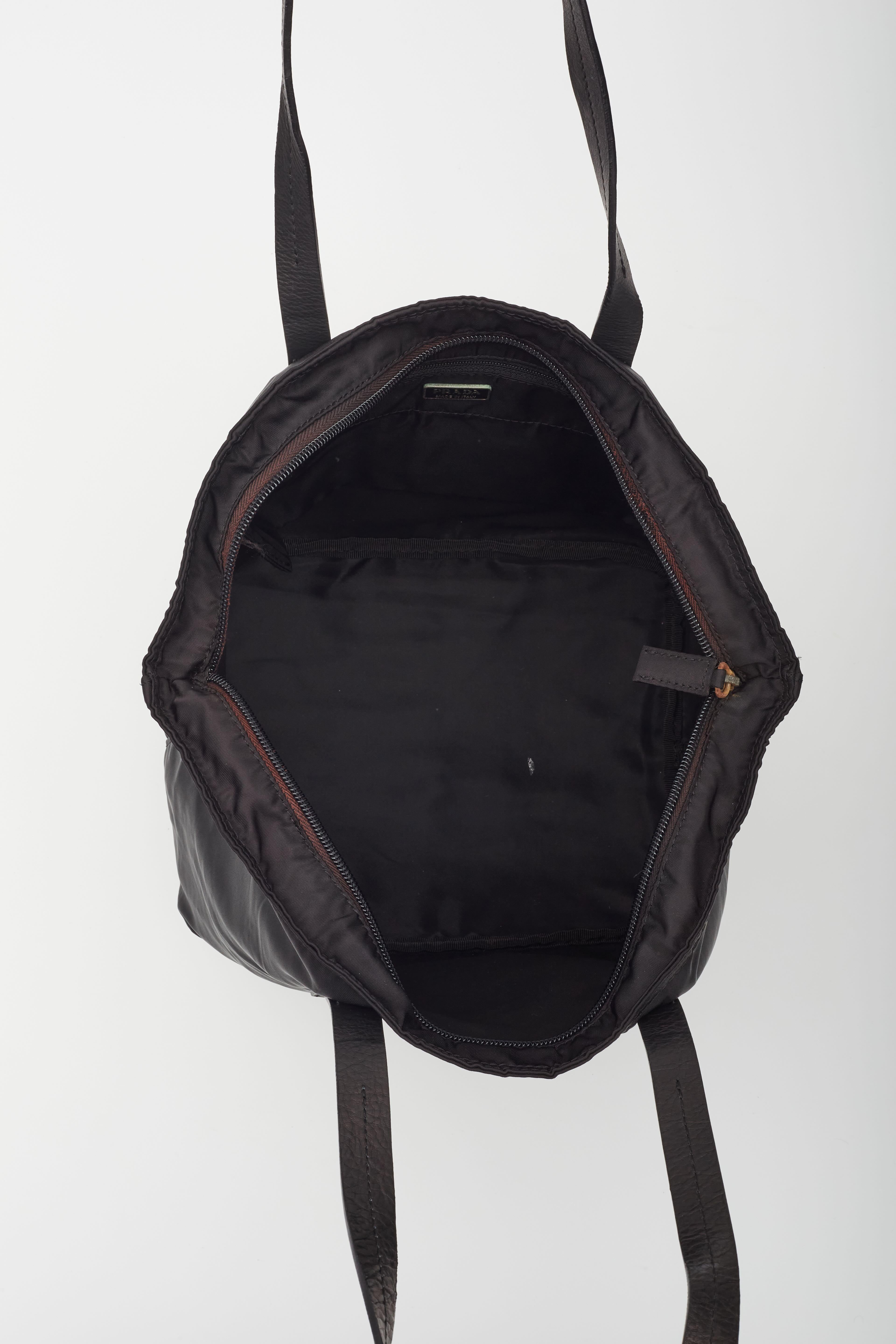 Prada Tesuto Nylon Black Tote Bag Small For Sale 1