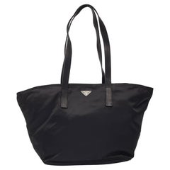 Prada Tesuto Nylon Black Tote Bag Small