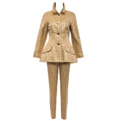 Retro Prada Three Piece Gold Brocade Ensemble, Fall 1992