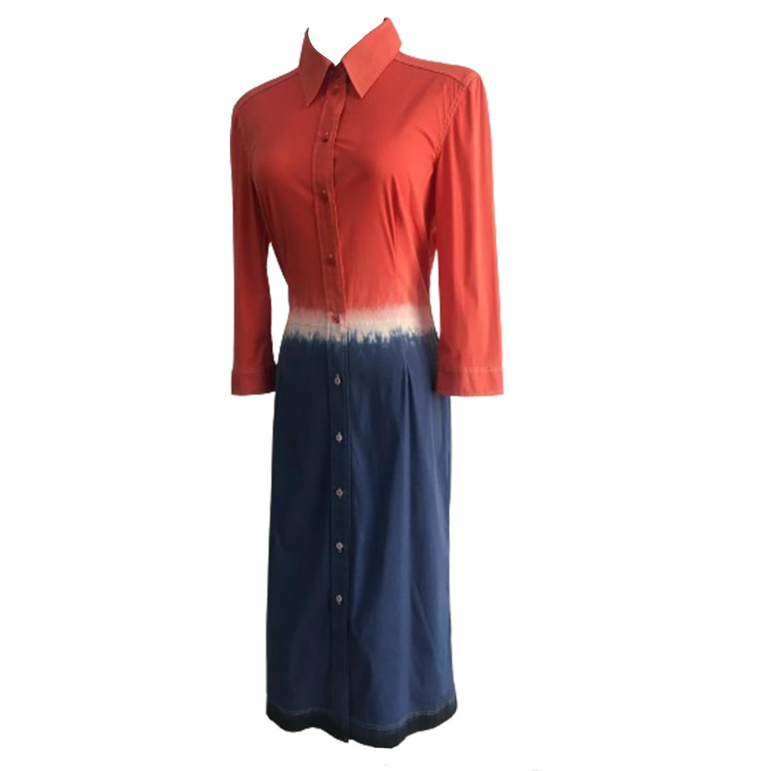 Prada iconic tie dye shirt dress from ss 2004.
Elastic material beautiful cut. 
Size : 40 (it)
