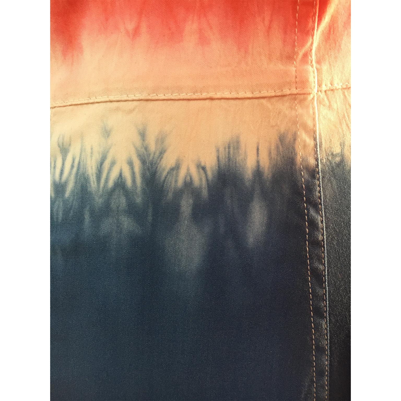 Prada Tie dye Red Blue Bicolour Shirt Dress SS 2004 For Sale 3