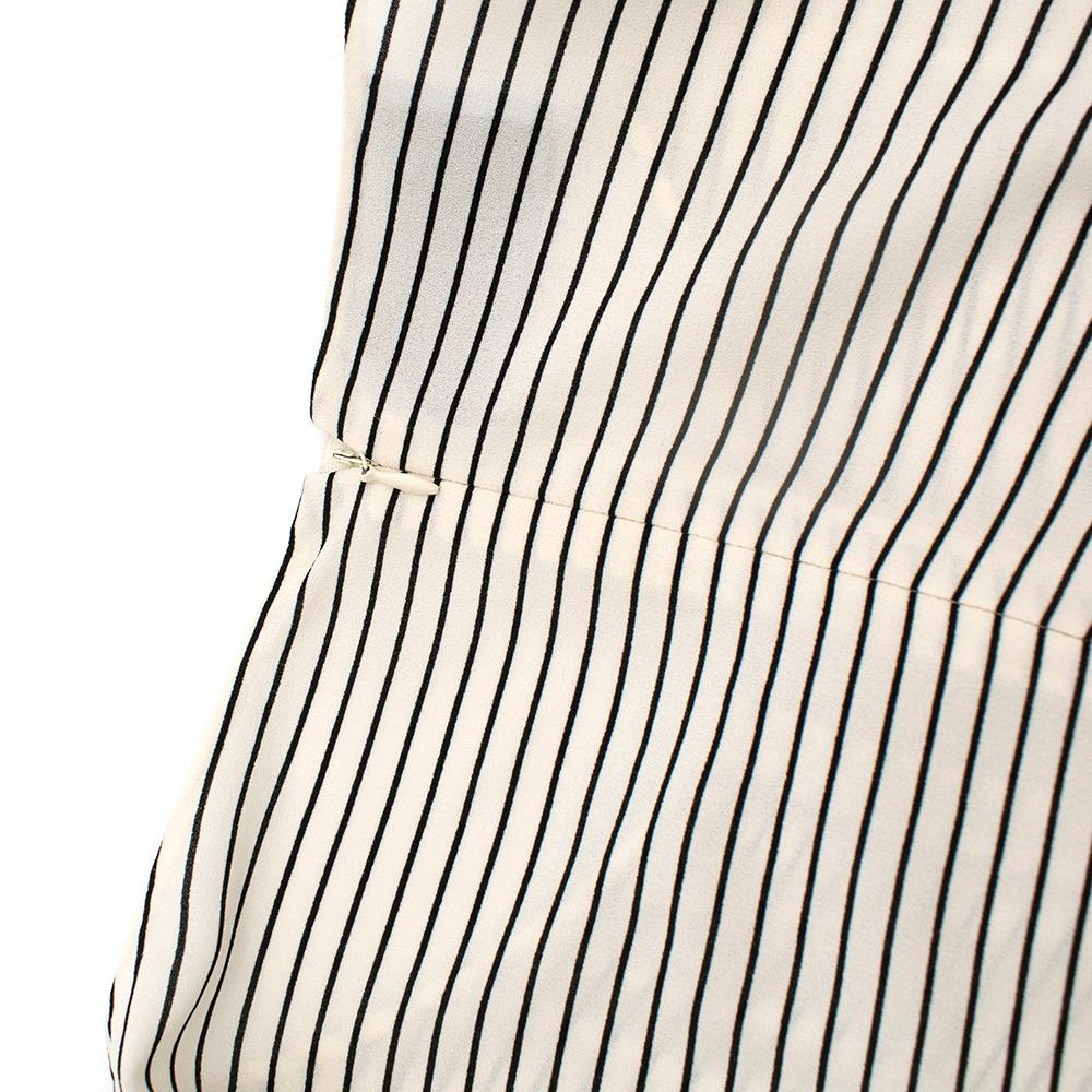 Women's Prada Tie-Waist Striped Crepe Dress - Size US 4 For Sale