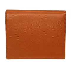 Prada Tobacco Saffiano Leather Portafoglio Tri-Fold Wallet, 2016.