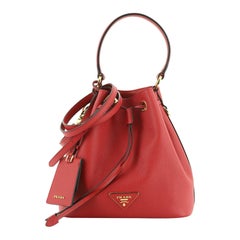 Prada Top Handle Bucket Bag Saffiano Leather Small