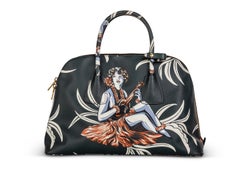 Prada Hawaiian Print Saffiano Leather Top Handle Bag, 2014