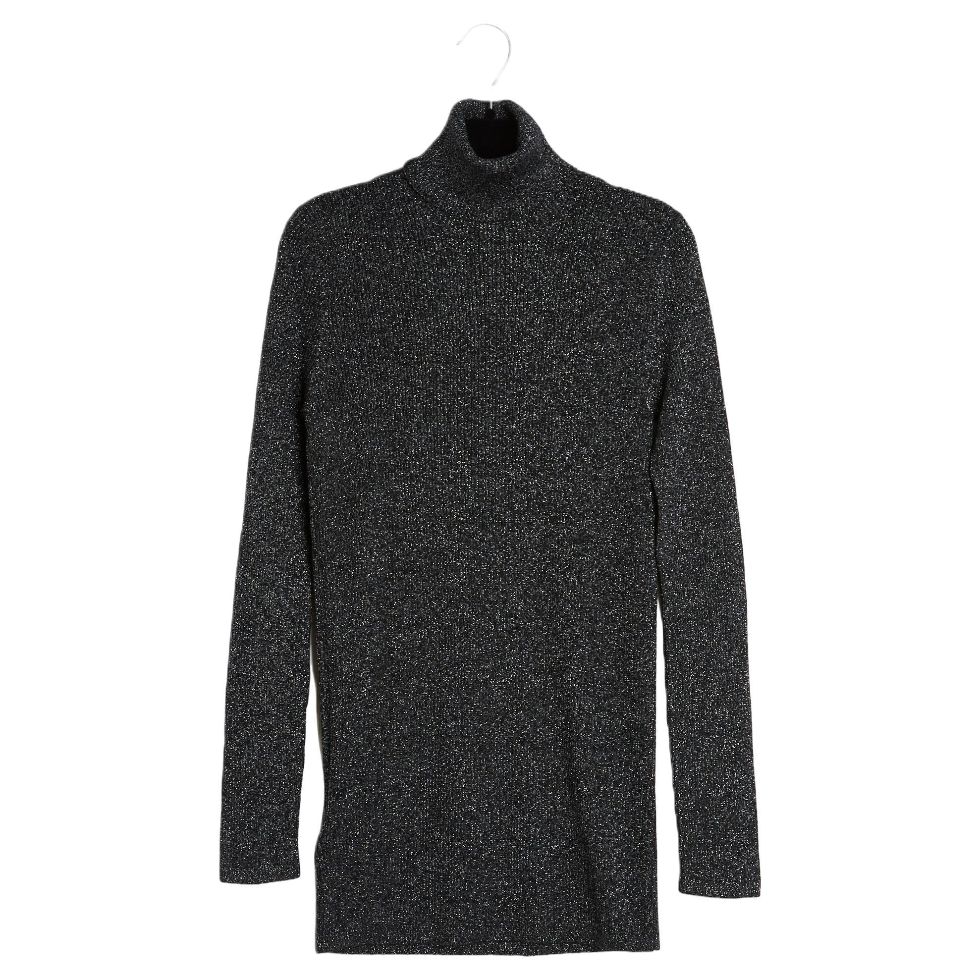 Prada Top Pullover schwarz-silber FR40 IT44 im Angebot