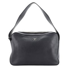 Prada Top Zip Shoulder Bag Vitello Daino Medium