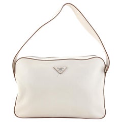 Prada Top Zip Shoulder Bag Vitello Daino Medium