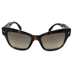 Prada Tortoise Shell Acetate-frame Square Sunglasses