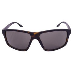 Prada Schildpatt rechteckige Sonnenbrille mit Logo-Arm-Detail