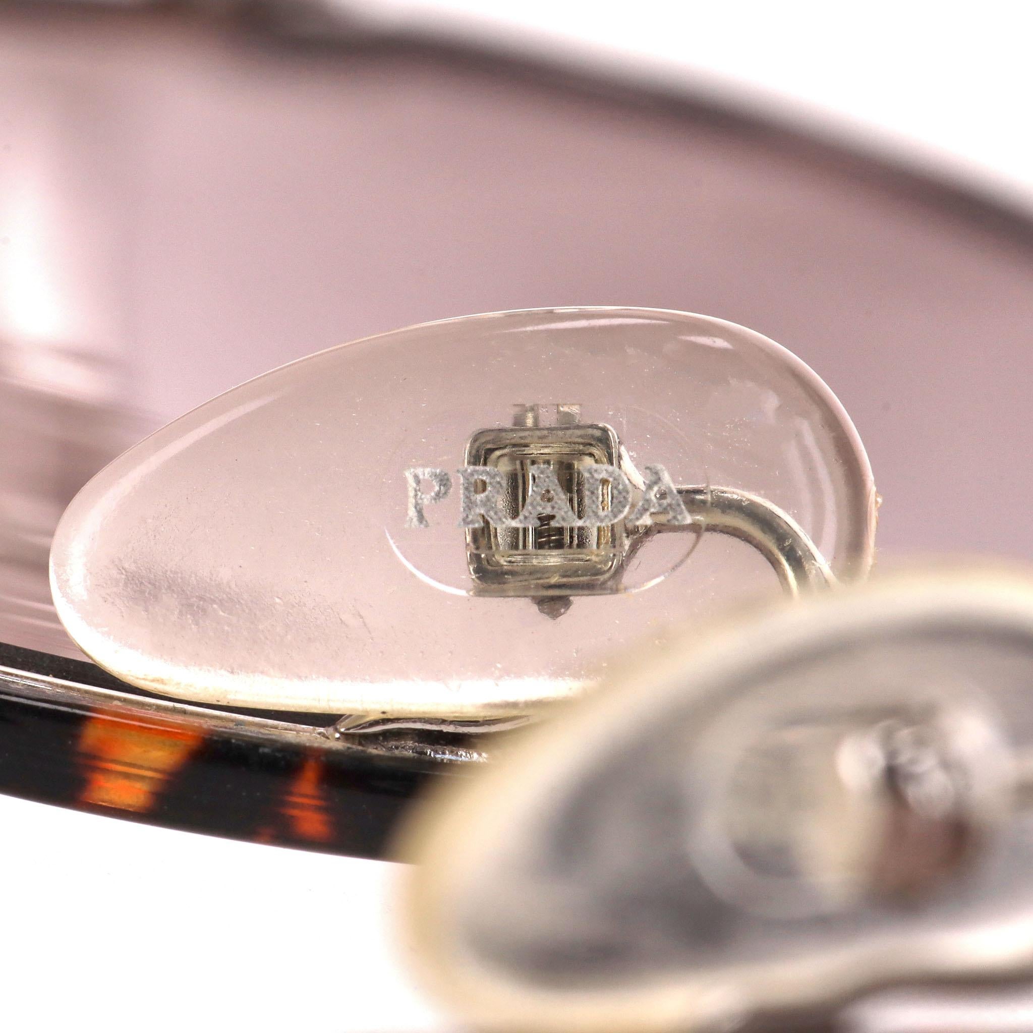 Prada Tortoiseshell Round Sunglasses For Sale 2