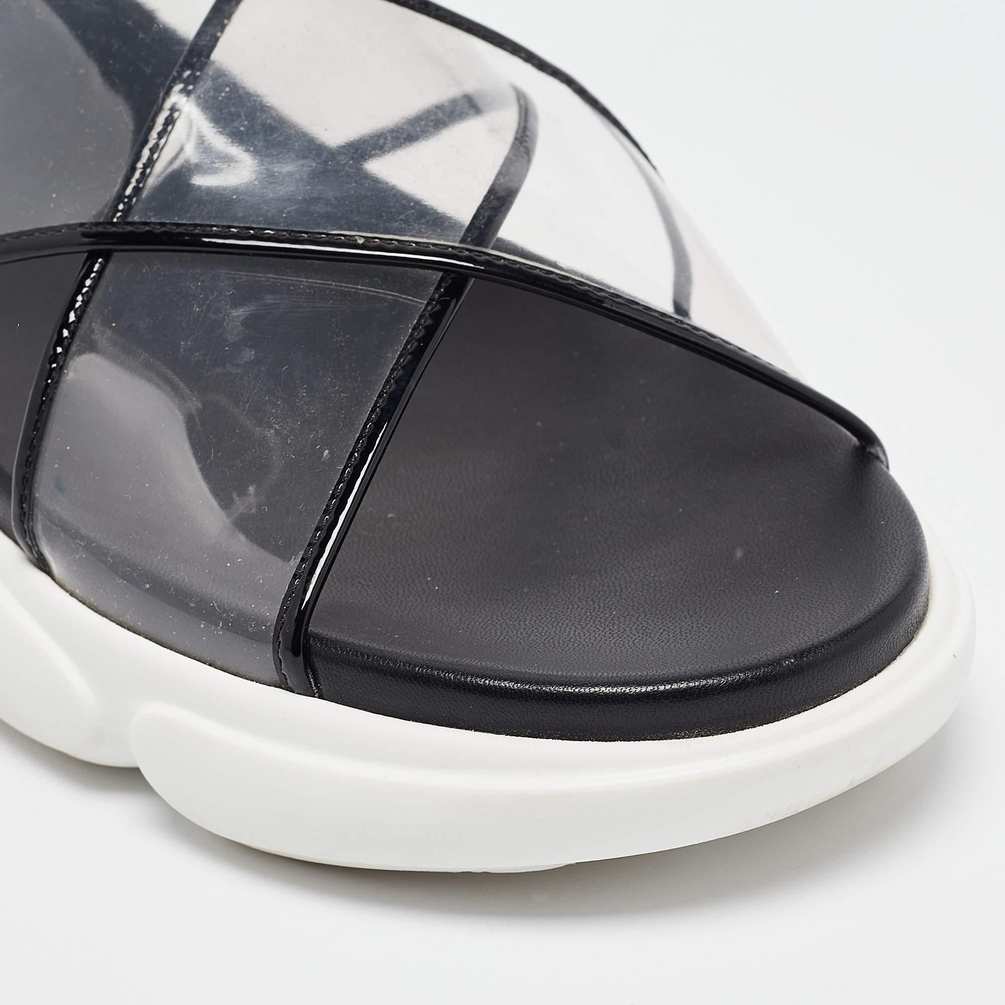 Prada Transparent PVC Cloudbust Slingback Sandals Size 39 2