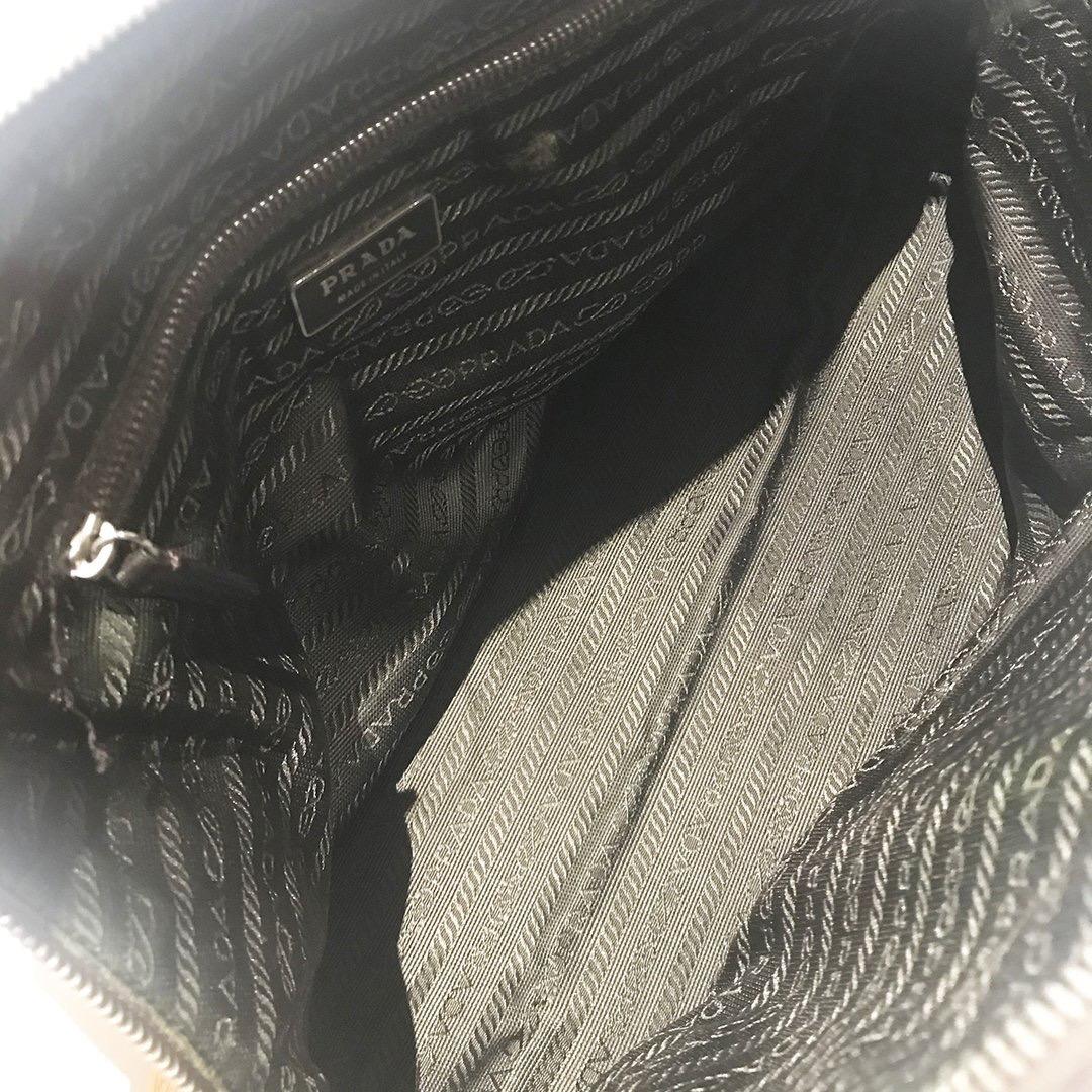 Prada Trapazoid Ostrich Leather Handbag 2