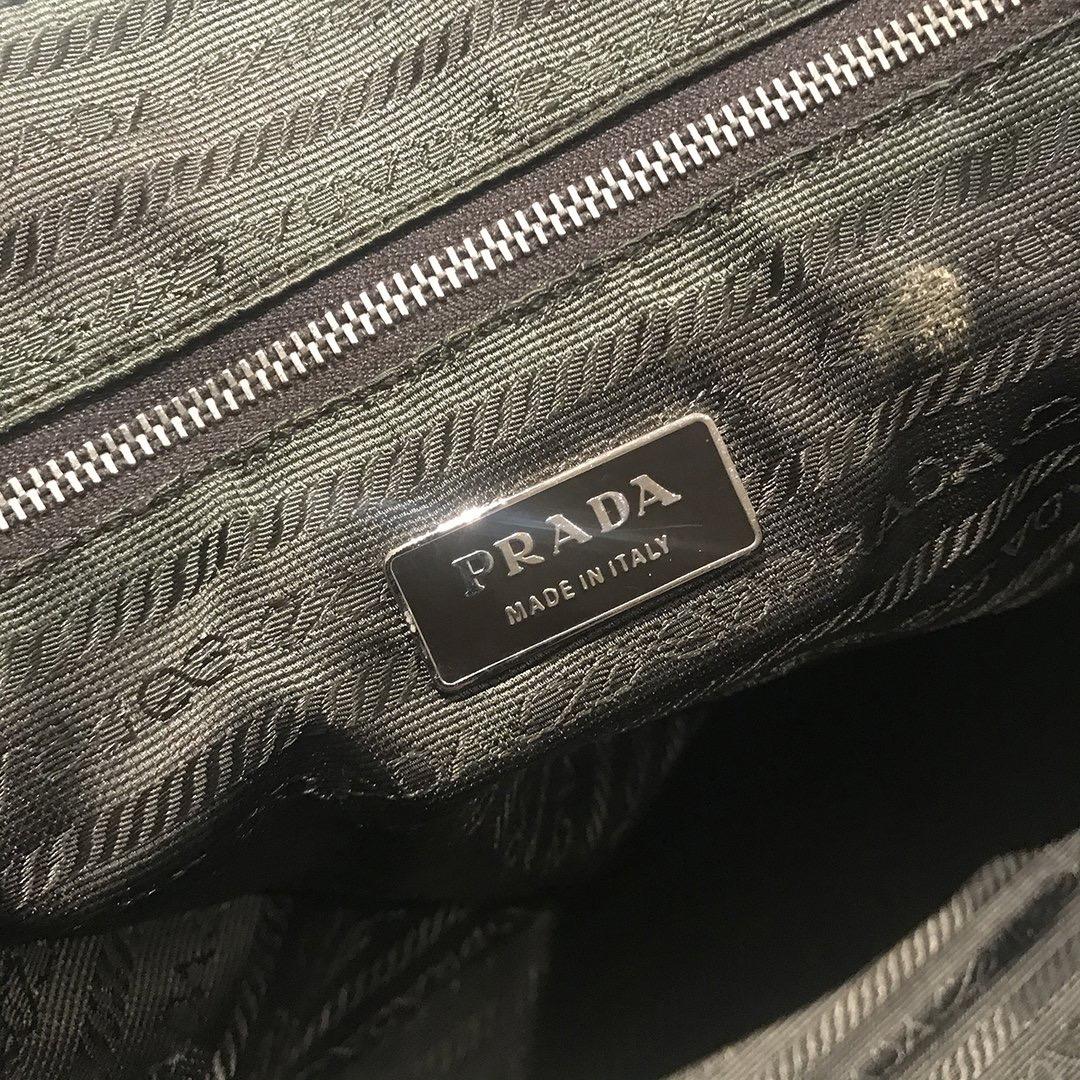 Prada Trapazoid Ostrich Leather Handbag 3