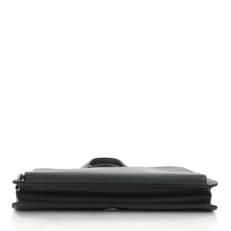 Prada Travel Briefcase Saffiano Leather In Good Condition In NY, NY