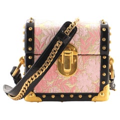 Prada Treasure Trunk Crossbody Bag Floral Jacquard Mini