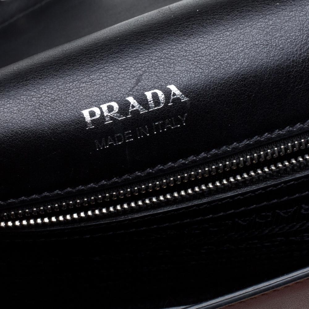 Prada Tri Color Leather Ribbon Flap Crossbody Bag 5