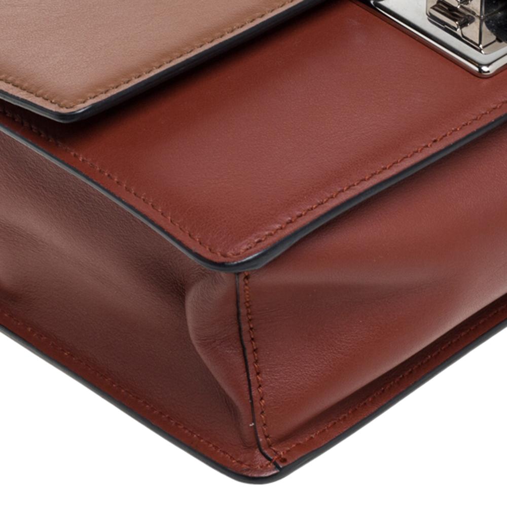 Prada Tri Color Leather Ribbon Flap Crossbody Bag 2