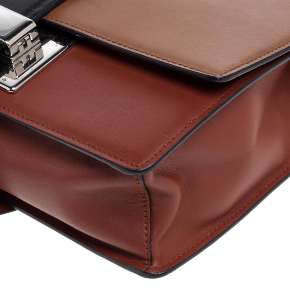 Prada Tri Color Leather Ribbon Flap Crossbody Bag 3