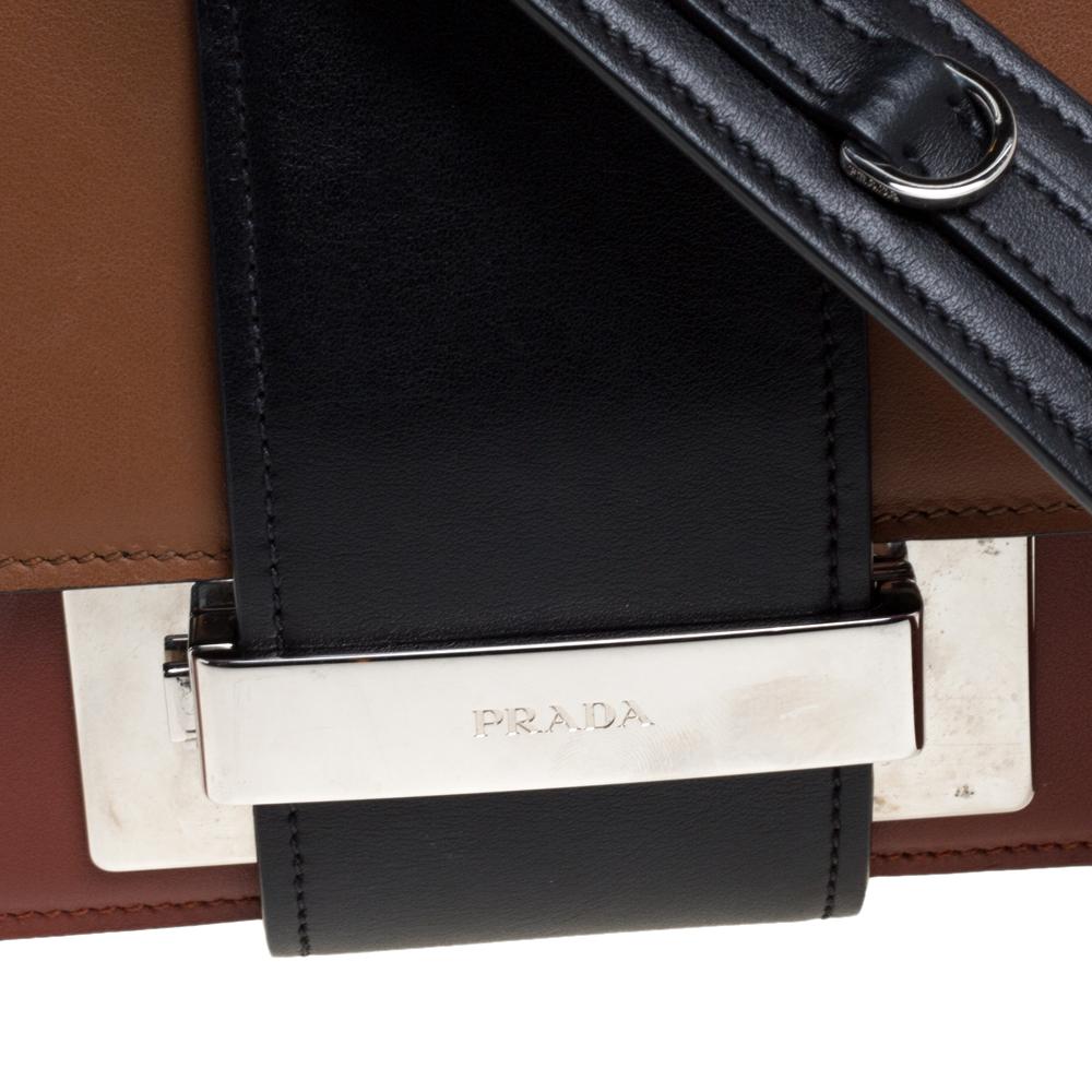 Prada Tri Color Leather Ribbon Flap Crossbody Bag 4