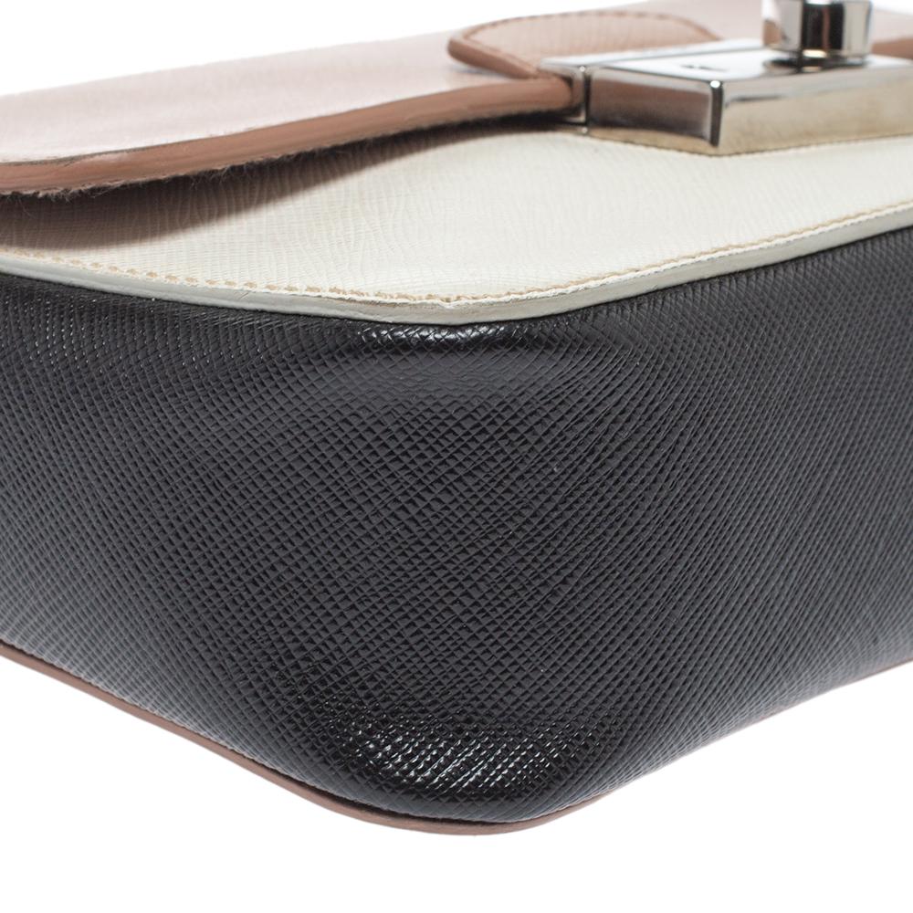 Prada Tri Color Saffiano Lux Leather Mini Sound Crossbody Bag 2