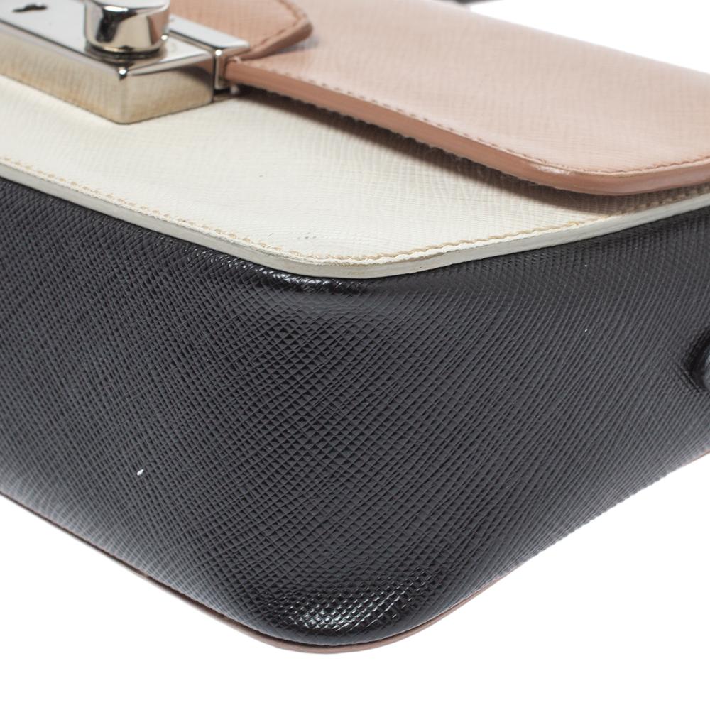 Prada Tri Color Saffiano Lux Leather Mini Sound Crossbody Bag 3