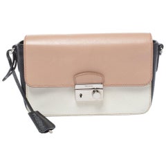 Prada Tri Color Saffiano Lux Leather Mini Sound Crossbody Bag