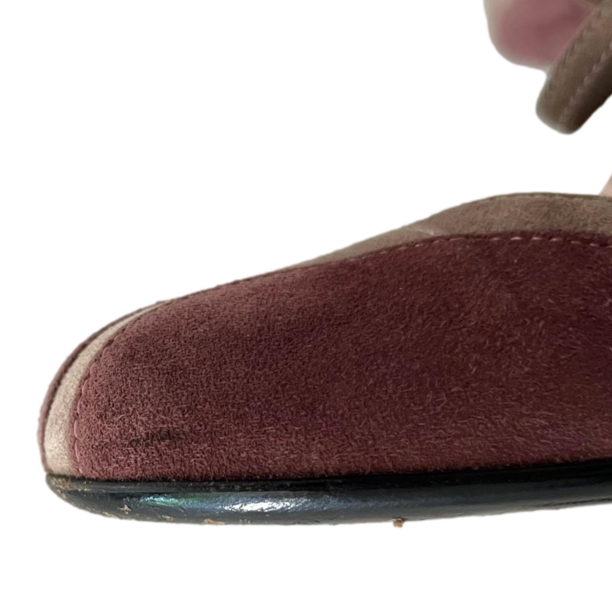 Prada Tri-Colour Suede Slingback Pumps For Sale 1