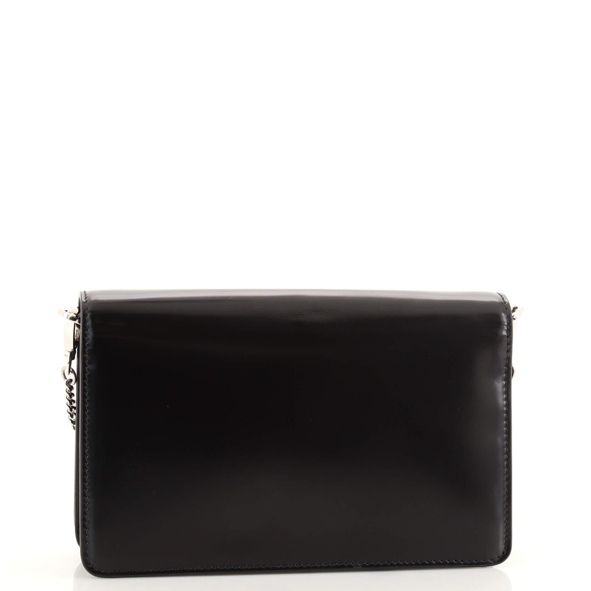 prada logo plaque chain shoulder bag