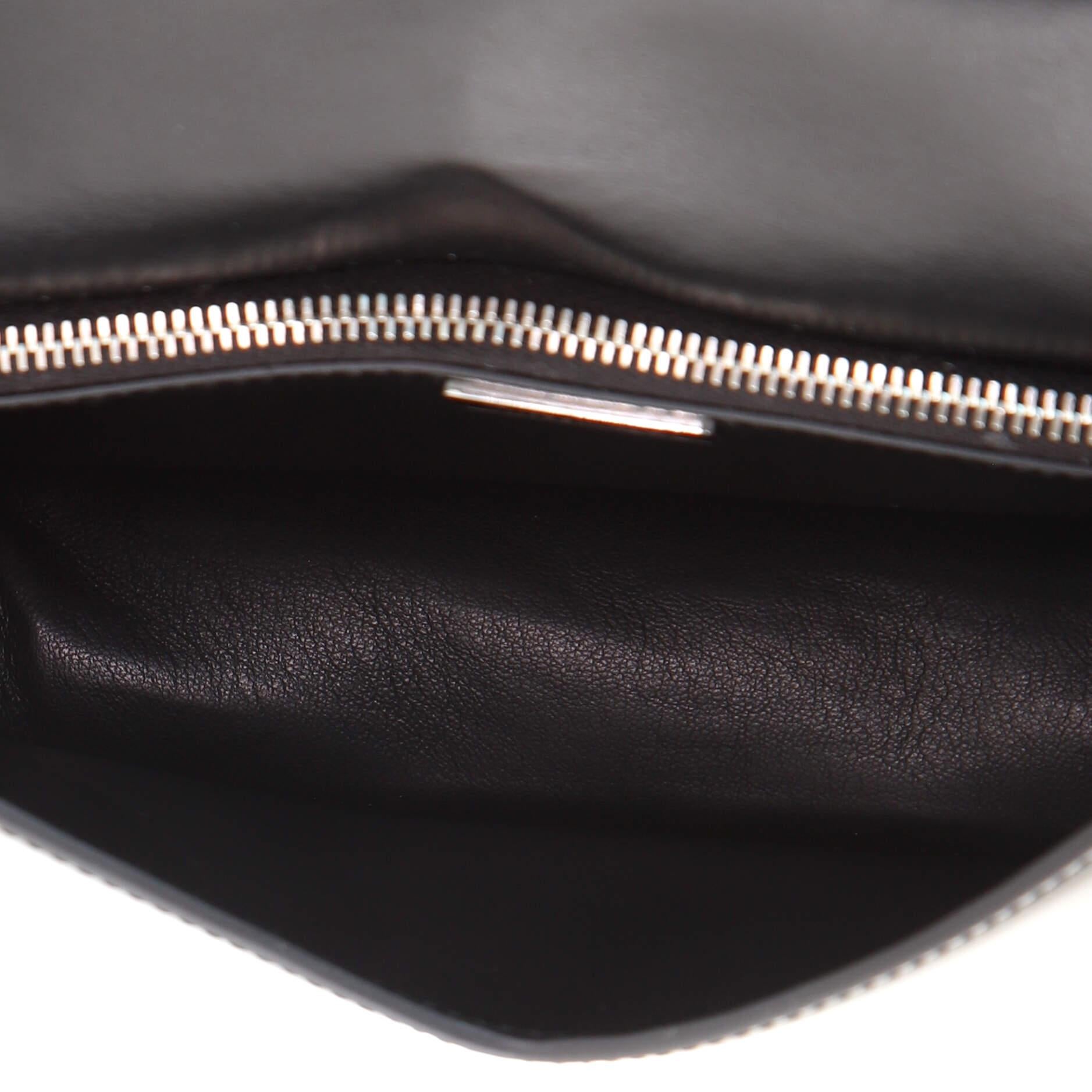 Black Prada Triangle Logo Plaque Chain Flap Shoulder Bag Spazzolato Leather Small