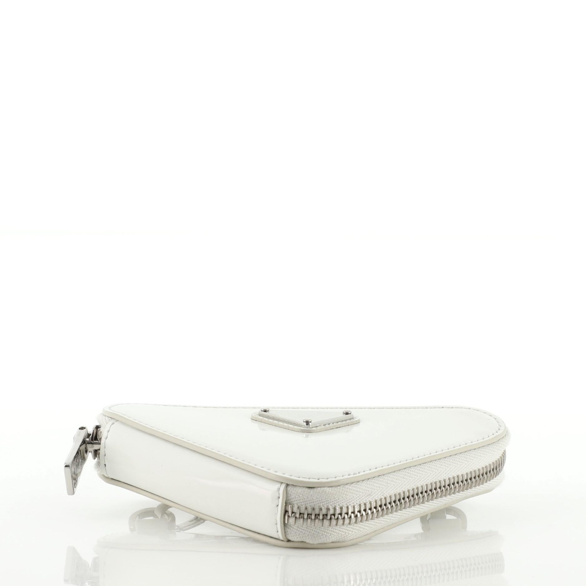 Women's or Men's Prada Triangle Pouch Bag with Chain Brushed Leather Mini