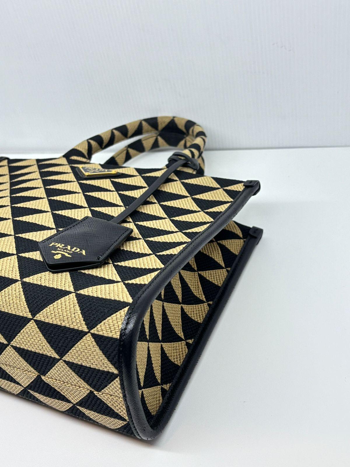Women's or Men's Prada Triangolo Jacquard Small Symbole Tote Bag