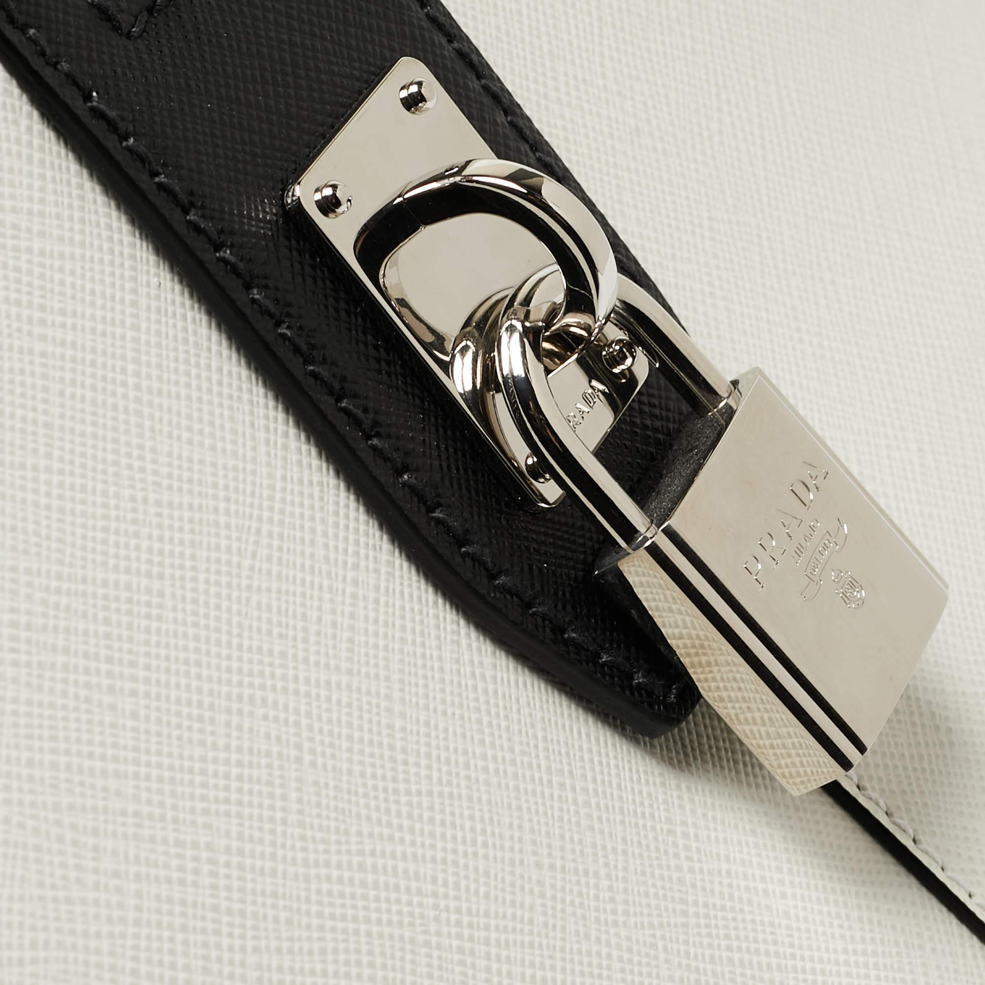 Prada Tricolor Saffiano Leather Travel Bag For Sale 9