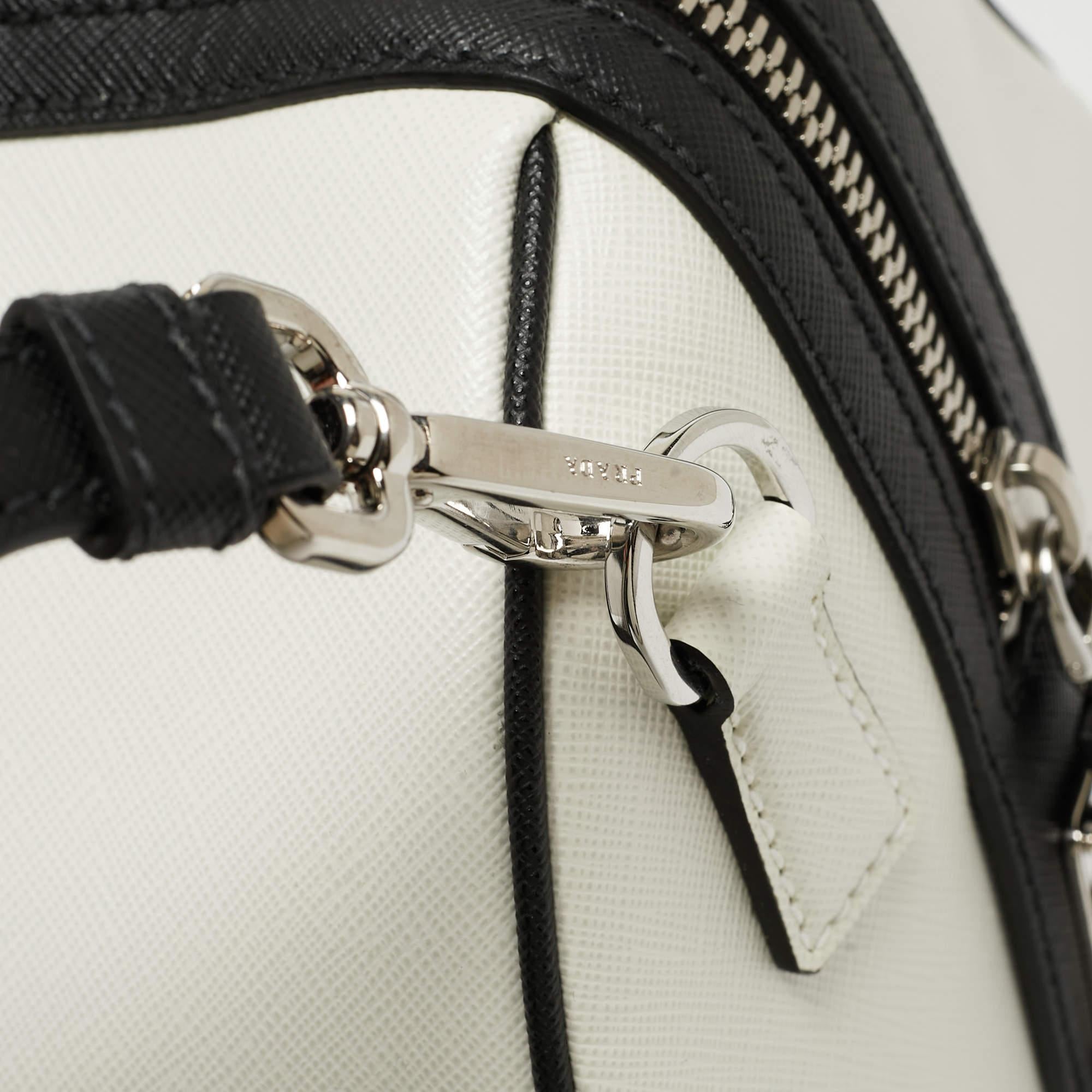 Prada Tricolor Saffiano Leather Travel Bag For Sale 12