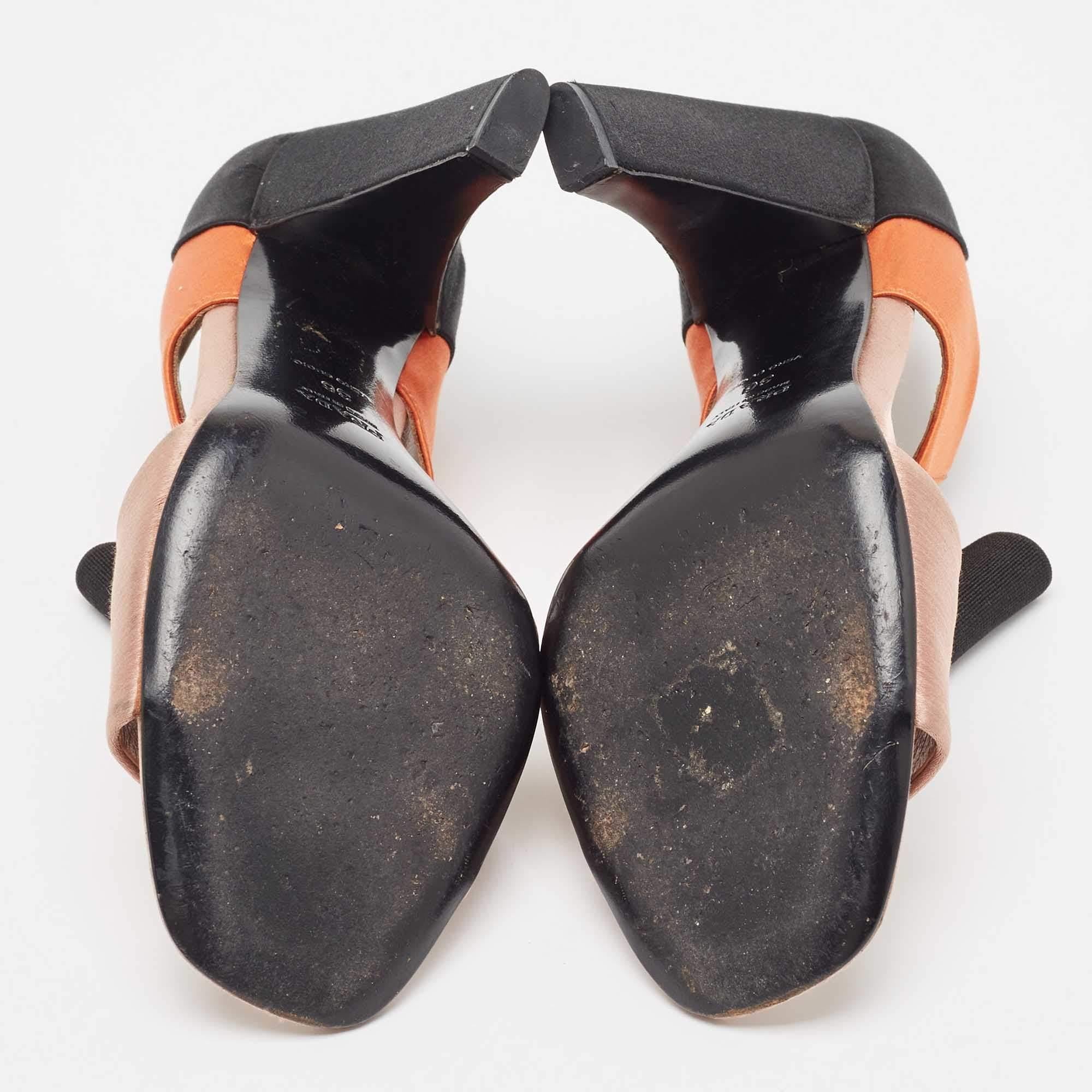 Prada Tricolor Satin Ankle Wrap Sandals Size 36 For Sale 1